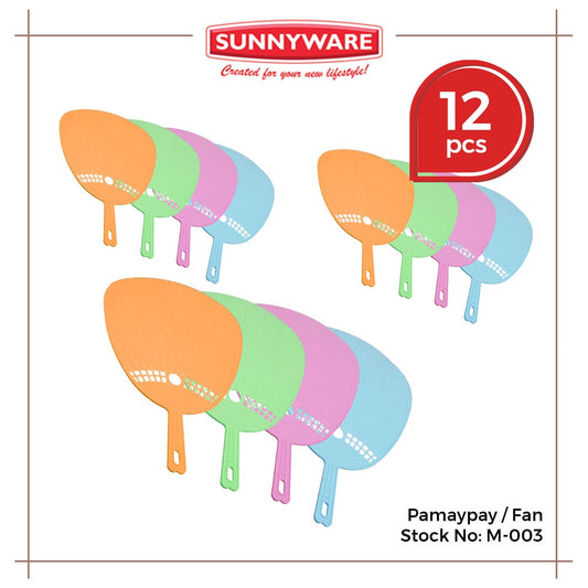 12pcs Pamaypay / Fan [Sunnyware M-003] | Plasticware | Householdware | Giveaways | Souvenir