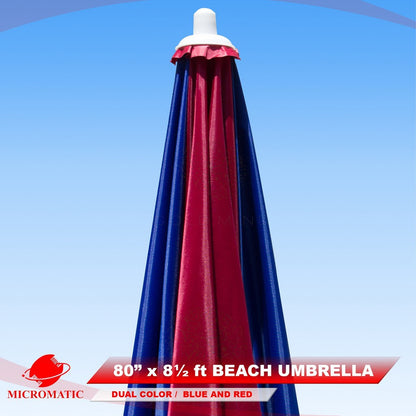 Micromatic 80 in Width x 8 1/2 ft Height, Square Beach Umbrella