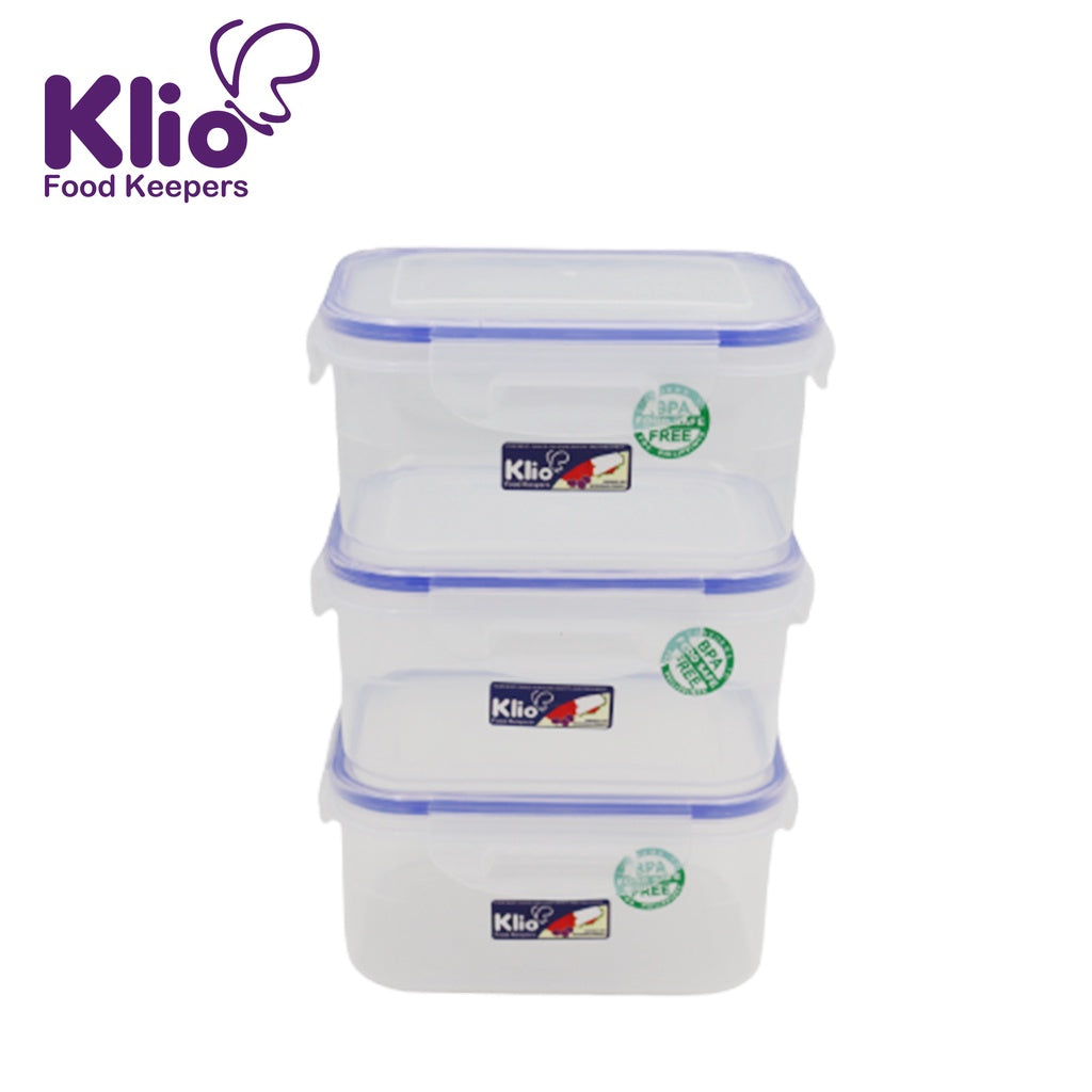 KLIO-13146 FOOD KEEPER LOCK TYPE/FOOD CONTAINER 3PCS