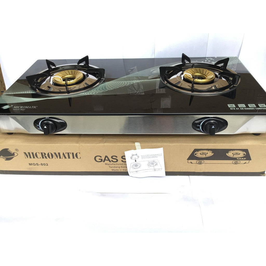 Micromatic MGS-802 Glass Top Double Burner