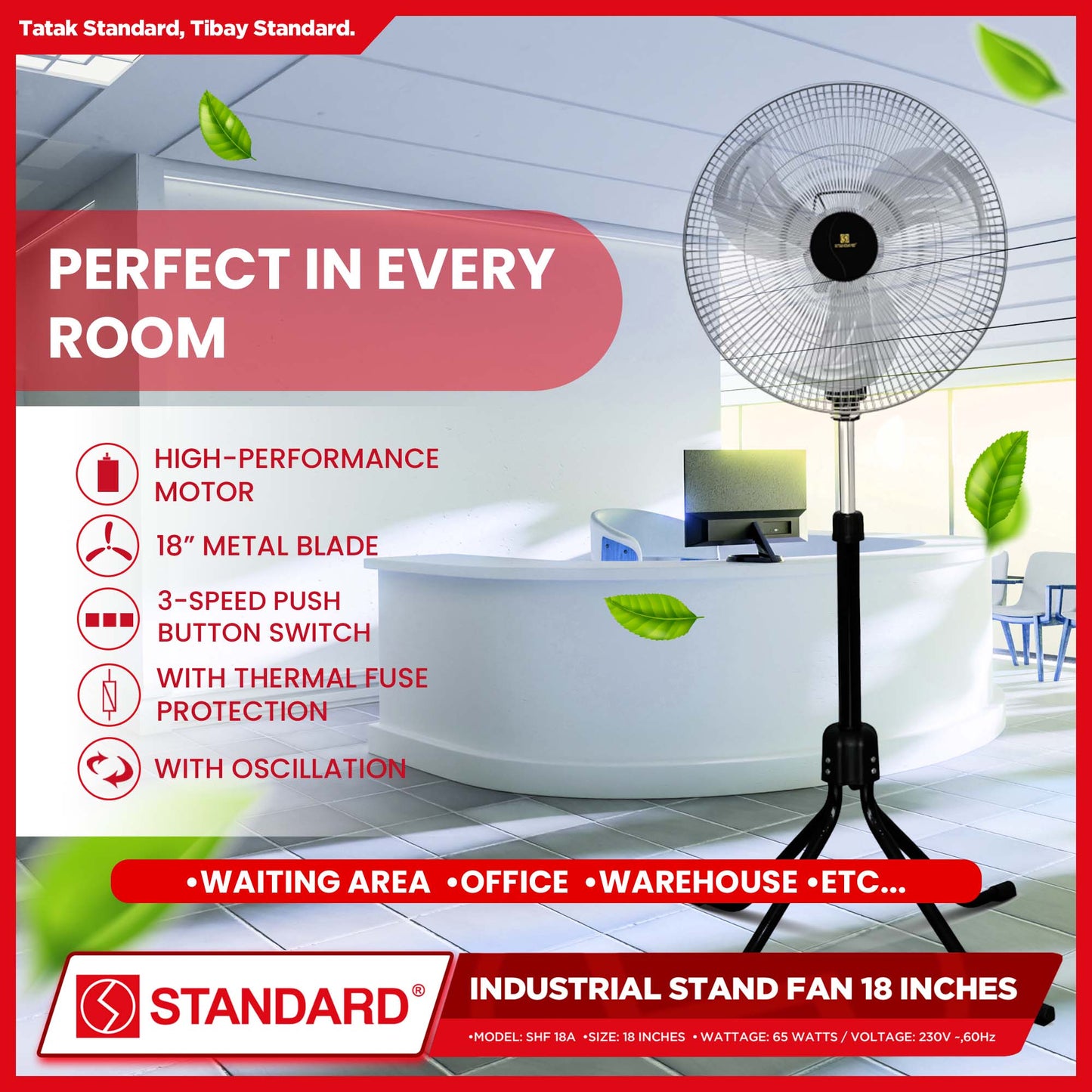 Standard Industrial Fan 18" SHF 18A