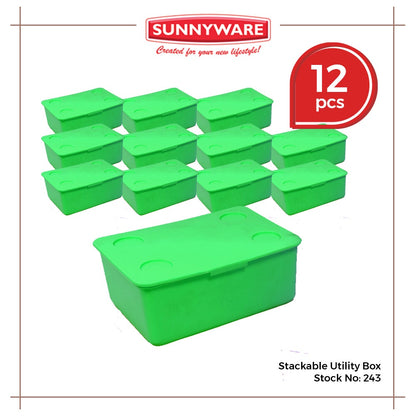 12pcs Stackable Utility Box [Sunnyware 243] |Plasticware |Organizer |Storage |Stackable |Brick Box