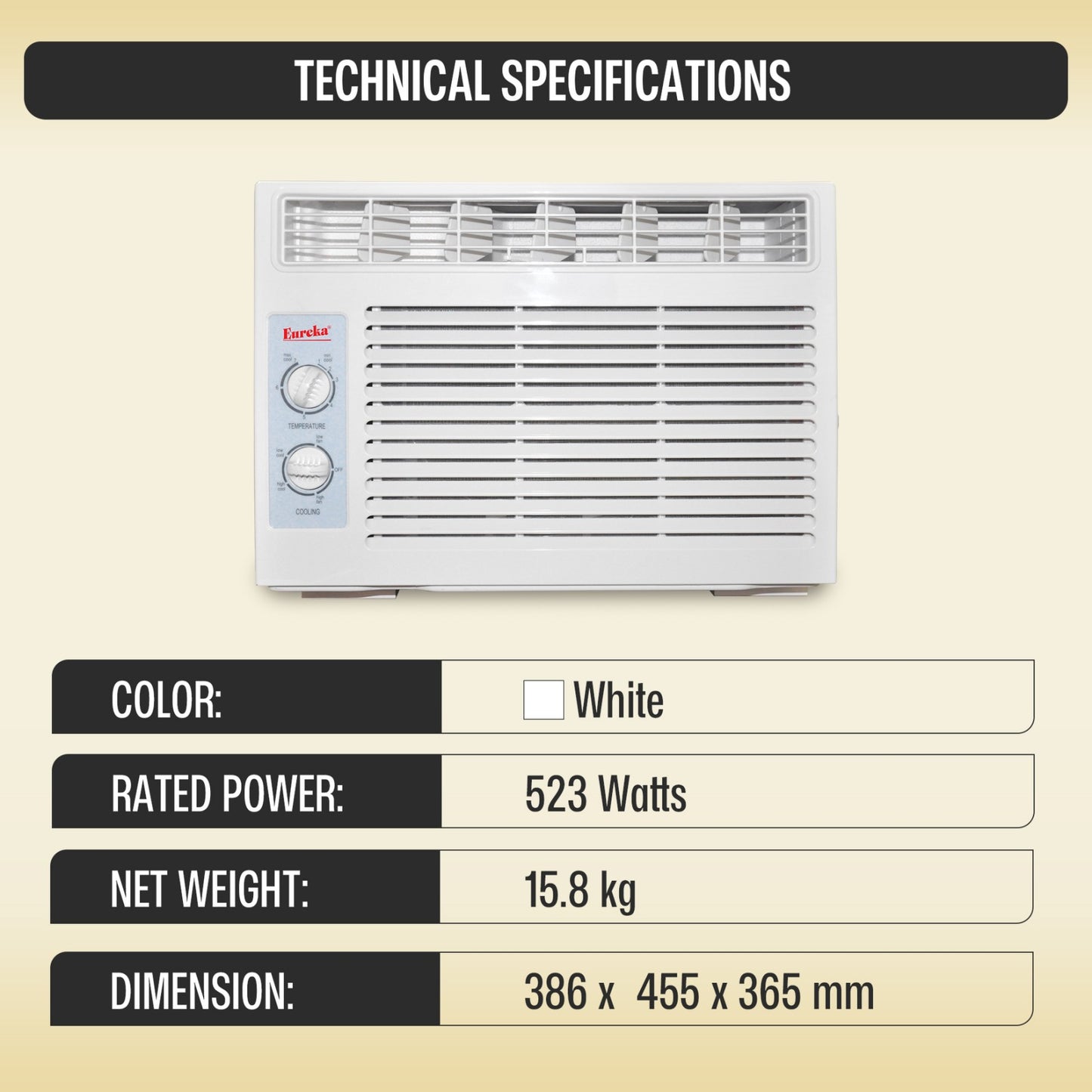 Eureka Window Type Aircon Energy-efficient 0.6 HP EWA 0.6 HP