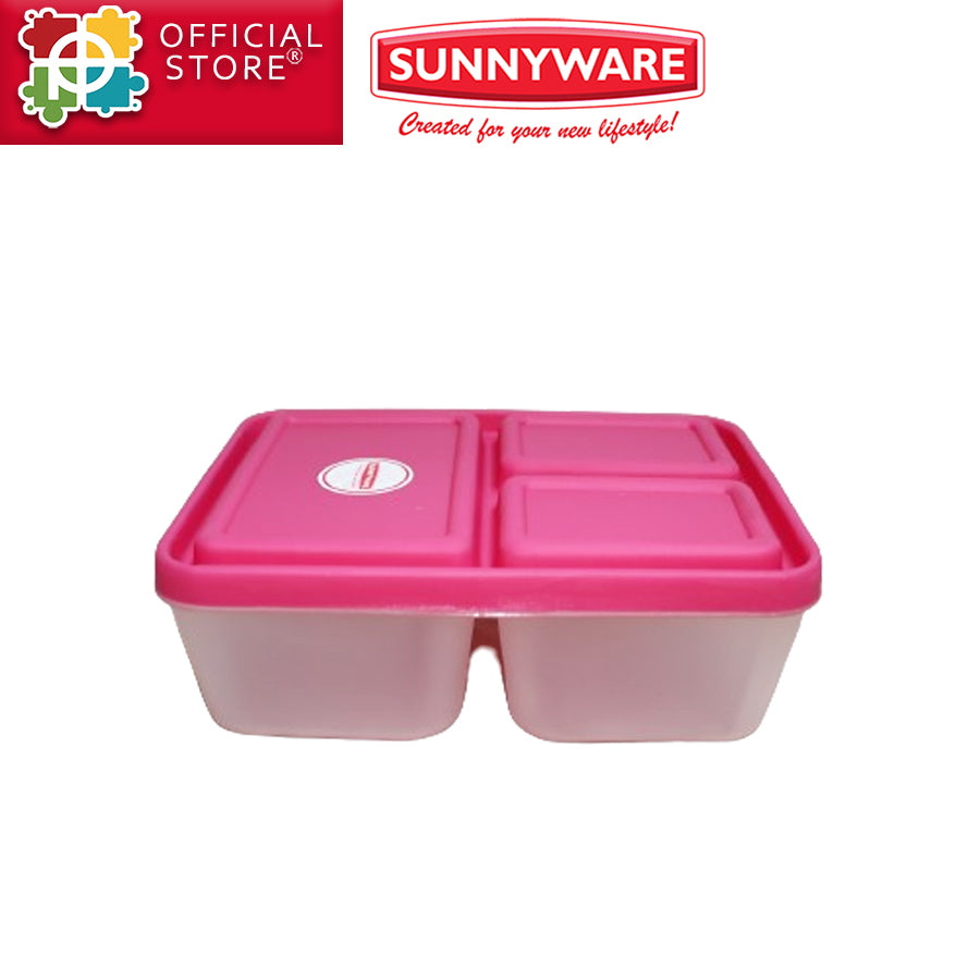 Sunnyware  Lunch Box w/ 3 division-deluxe Stock No.357-A