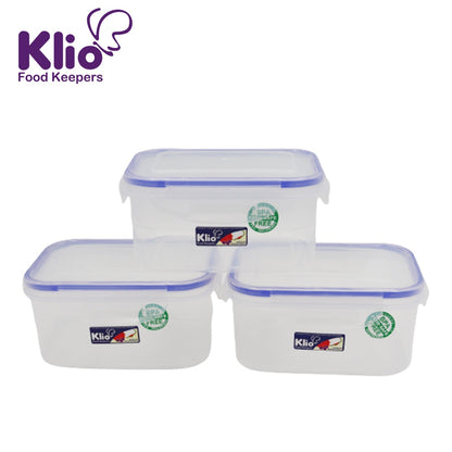 KLIO-13146 FOOD KEEPER LOCK TYPE/FOOD CONTAINER 3PCS