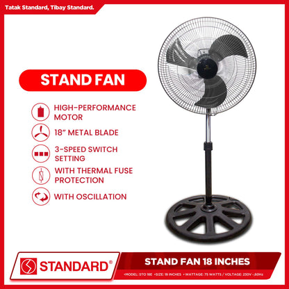 Standard Stand Fan 18" (Metal Fan Blade) STO-18E