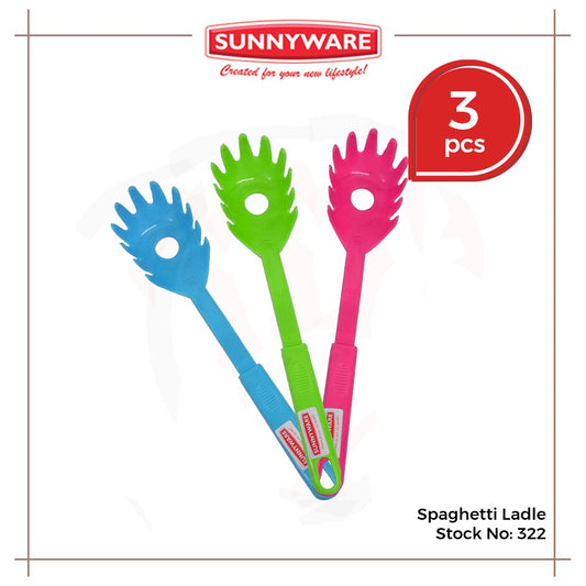 3pcs Spaghetti Ladle [Sunnyware 322] | Kitchenware | Plasticware | Pasta | Palabok