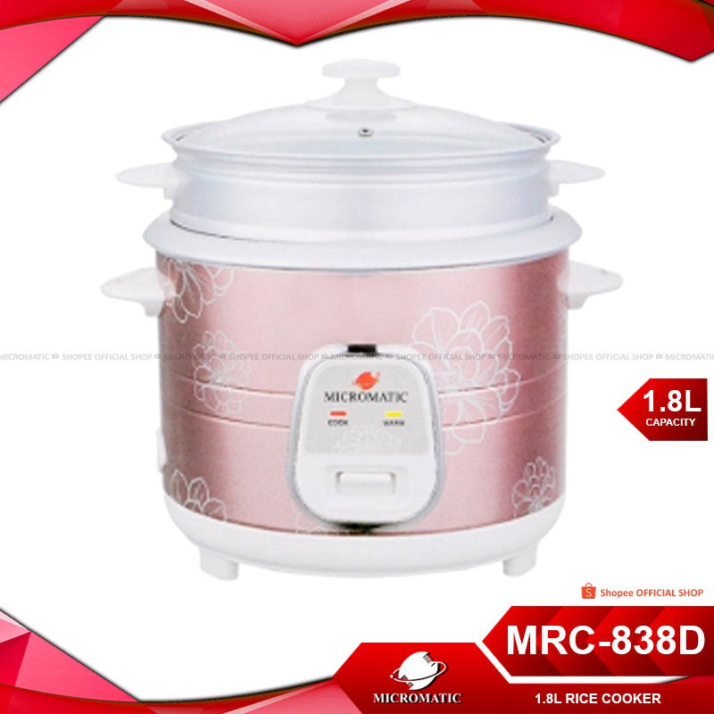 Micromatic MRC-838D Rice Cooker 1.8L Good for 10-12 Persons_Copper