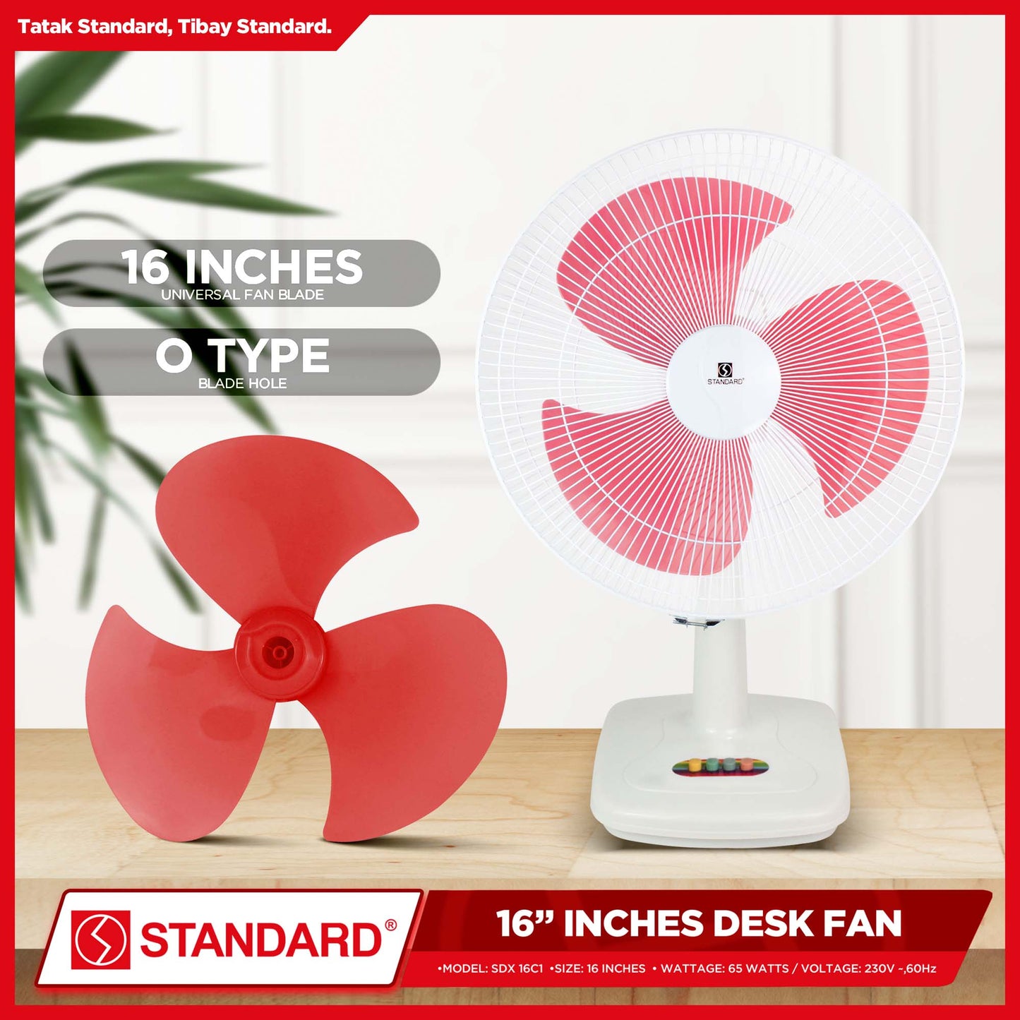 Standard Desk Fan 16" (Random Color) SDX-16C1