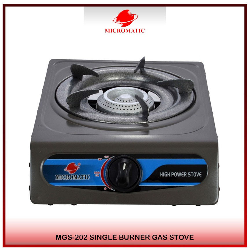 Micromatic MGS-202 Single Burner Gas Stove (Grey)