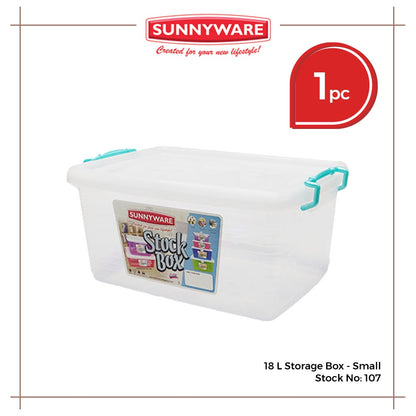 Sunnyware 107 Stock Box / Storage Box - small 18 liters | Plastic Containers Organizer