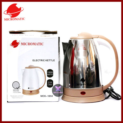 Micromatic MCK-1850 Electric Kettle 1.8L (Silver/Gold)