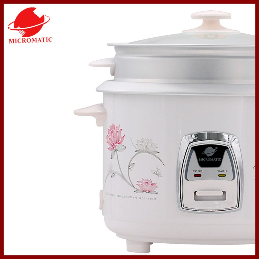 Micromatic MRC-818D Rice Cooker 1.8L Good for 10-12 Persons_White