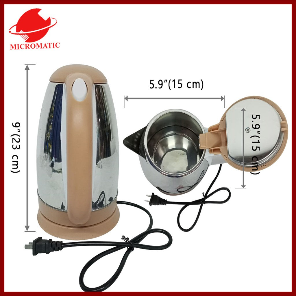 Micromatic MCK-1850 Electric Kettle 1.8L (Silver/Gold)