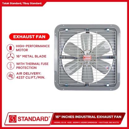 Standard Exhaust Fan 16" Industrial Exhaust Fan Metal Blade EX-16