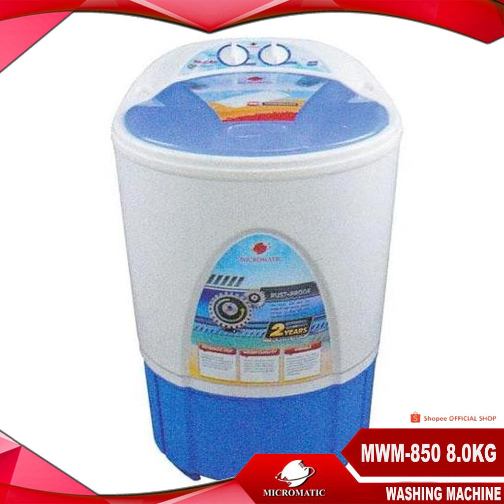 Micromatic MWM850 8.0kg Washing Machine Single Tub