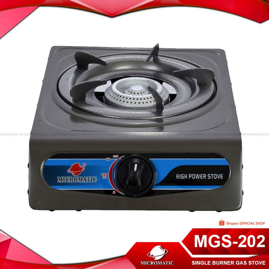 Micromatic MGS-202 Single Burner Gas Stove (Grey)