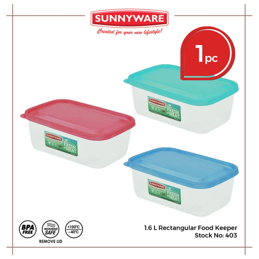 Sunnyware 403 1.6 L Rectangular Food Keeper