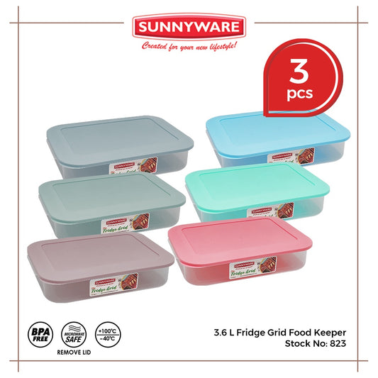 3pcs 3.6 L Fridge Grid Food Keeper [Sunnyware 823] | Plasticware | Kitchenware | Storage | BPA Free