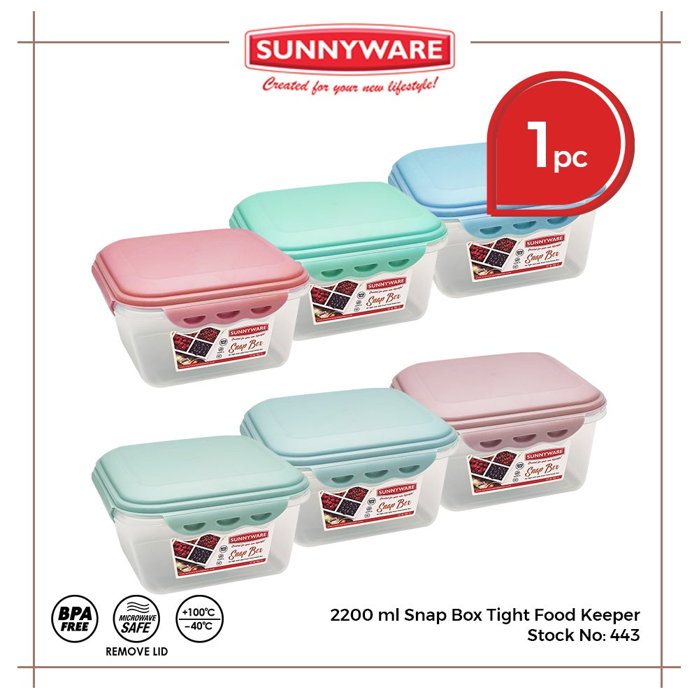 Sunnyware 443 2.2L Snap Box AIr Tight Leak Proof food keeper