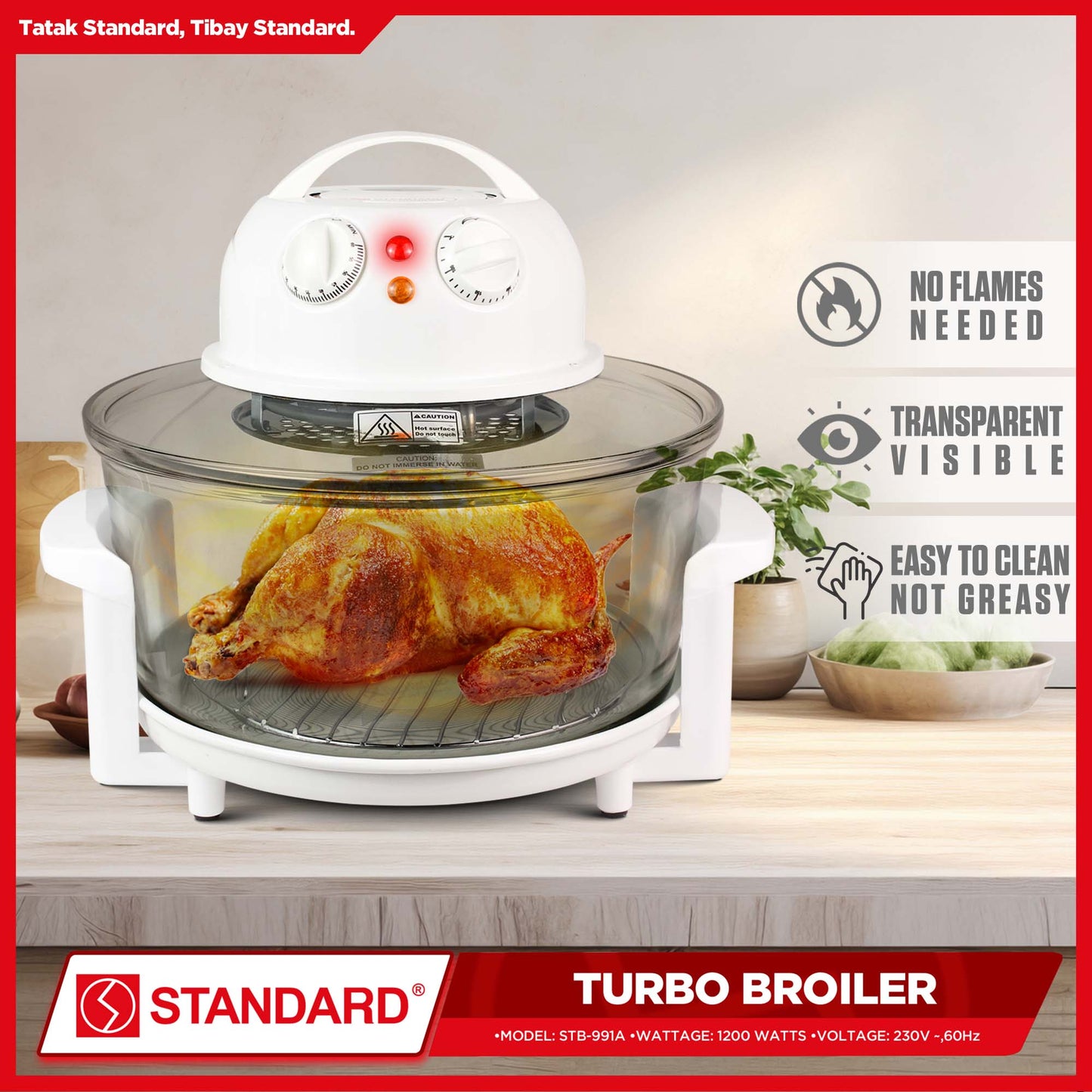 Standard Turbo Broiler 12Liters 1200 Watts