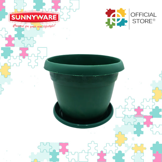 Sunnyware Paso / Flower Pot w/ Plate 12" 3029-6