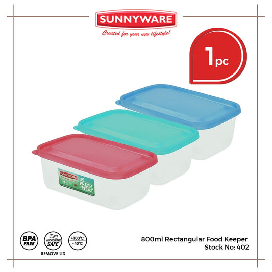 Sunnyware 402 800ml Rectangular Food Keeper