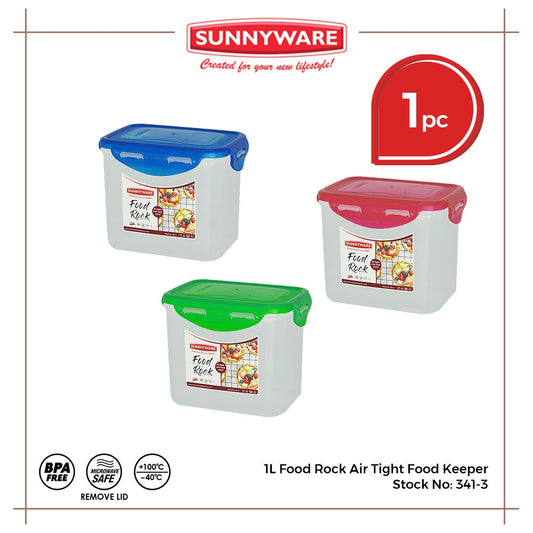 Sunnyware 341-3 1 L  Food Rock Air Tight Food Keeper Container Leak Proof