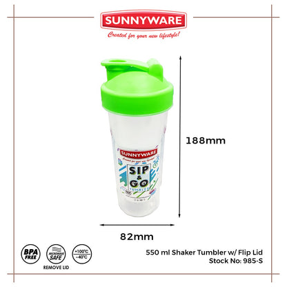 36 pcs Sunnyware 985-S 550 ml Sip n Go Tumbler Shaker Flip for giveaway