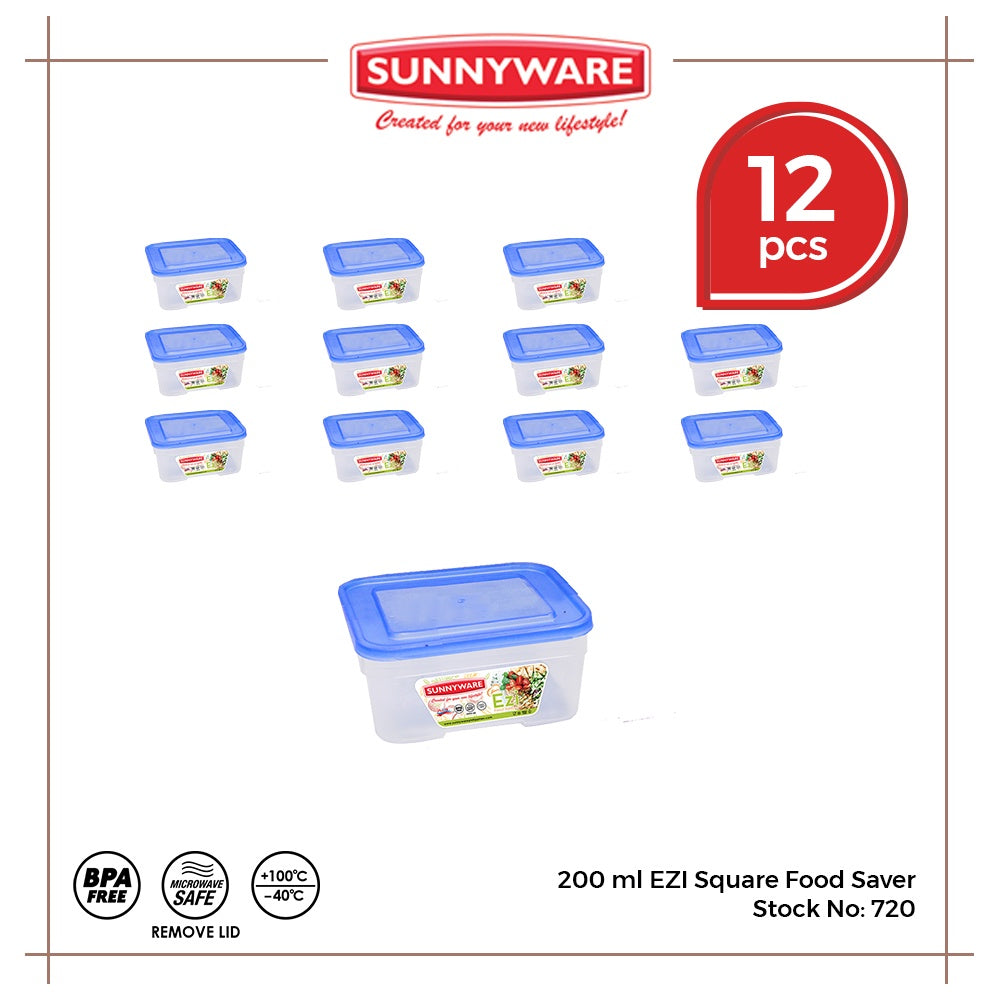 12pcs 200 ml EZI Food Saver Keeper Storage Container | Sunnyware 720