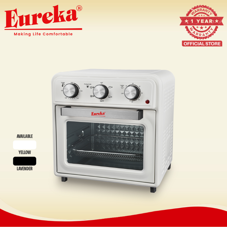 Eureka 20L Air Fryer Oven High Capacity Electric Toaster Bake Grill EEAO 20L - BLACK/WHITE