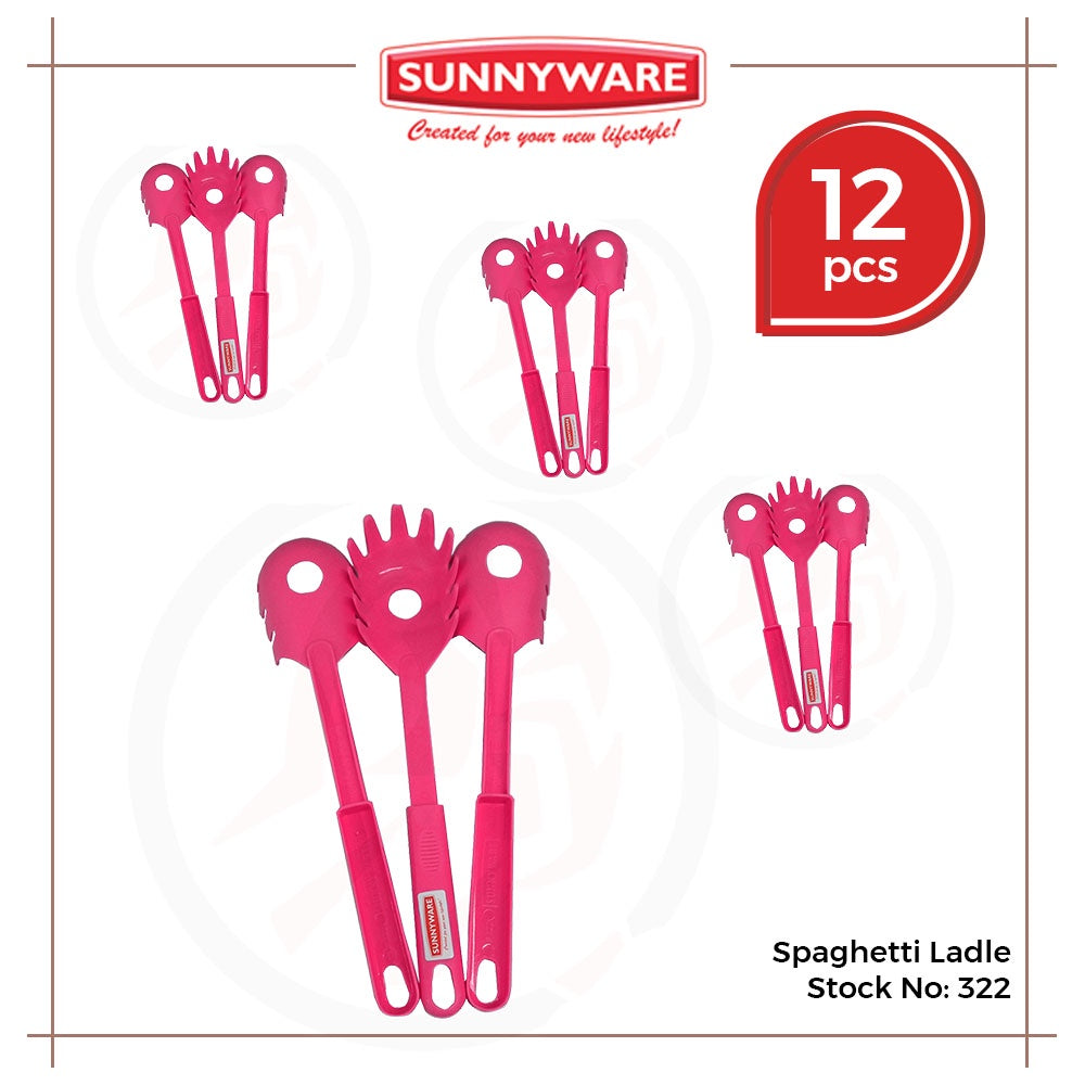 12pcs Spaghetti Ladle [Sunnyware 322] | Kitchenware | Plasticware | Pasta | Palabok