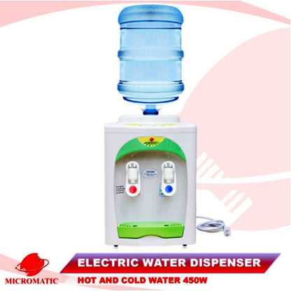 Micromatic MWD-203 Table Top Electric Water Dispenser (White/Green)