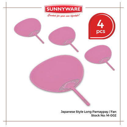 4pcs Japanese Style Long Pamaypay / Fan [Sunnyware M-002] | Plasticware | Householdware | Giveaways