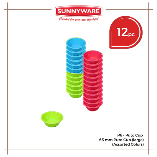 12 pcs Sunnyware P6 6cm 3oz Puto Cups Molder Mold Kutsinta Pichi-Pichi  Puro Pao Plastic Cup Moulder