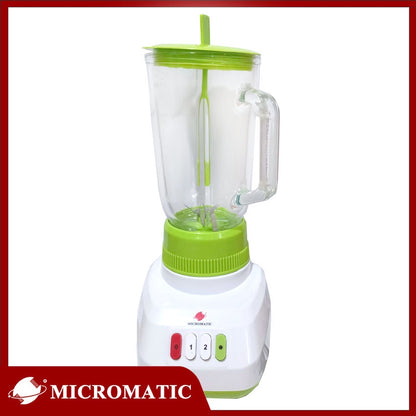 Micromatic MB-1222 1.2Liters 300W 2-speed Mode Glass Jar Blender with Stirrer