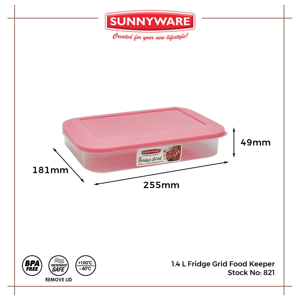 12pcs 1.4 L Fridge Grid Food Keeper [Sunnyware 821] | Plasticware | Kitchenware | Storage | BPA Free