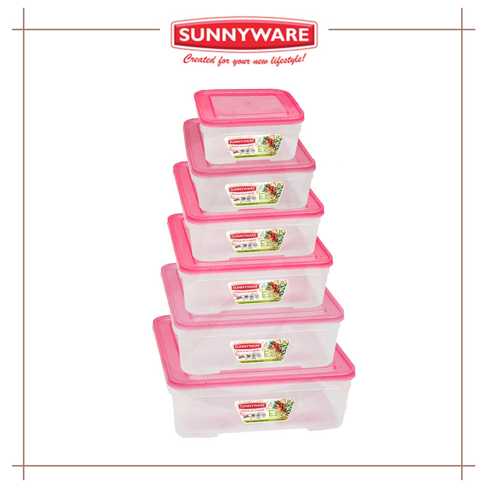 Sunnyware Food Keeper Set - 6 pc set  EZI Food Saver 720 to 725  Storage Container | Plastic ware