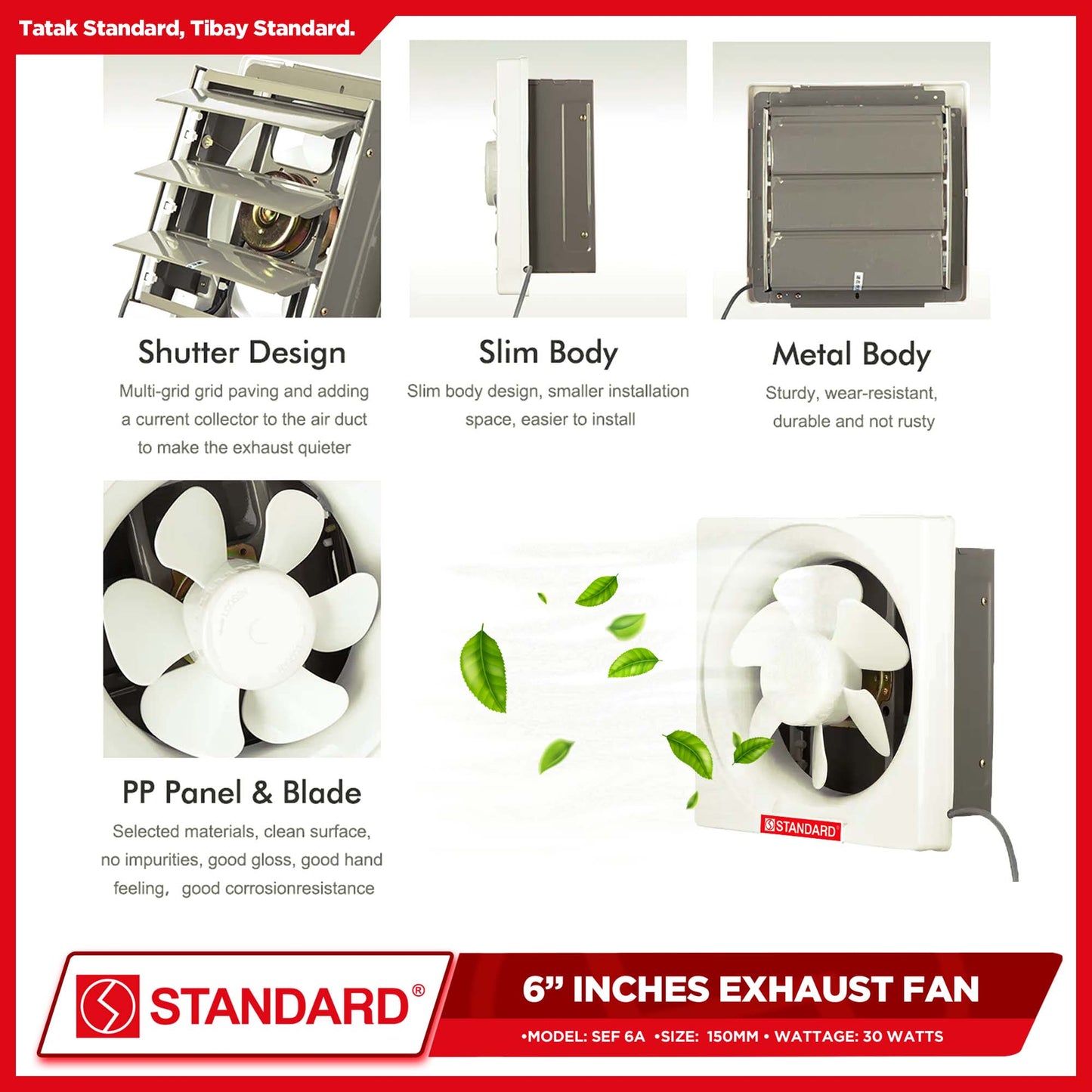 Standard Exhaust Fan 6" SEF 6