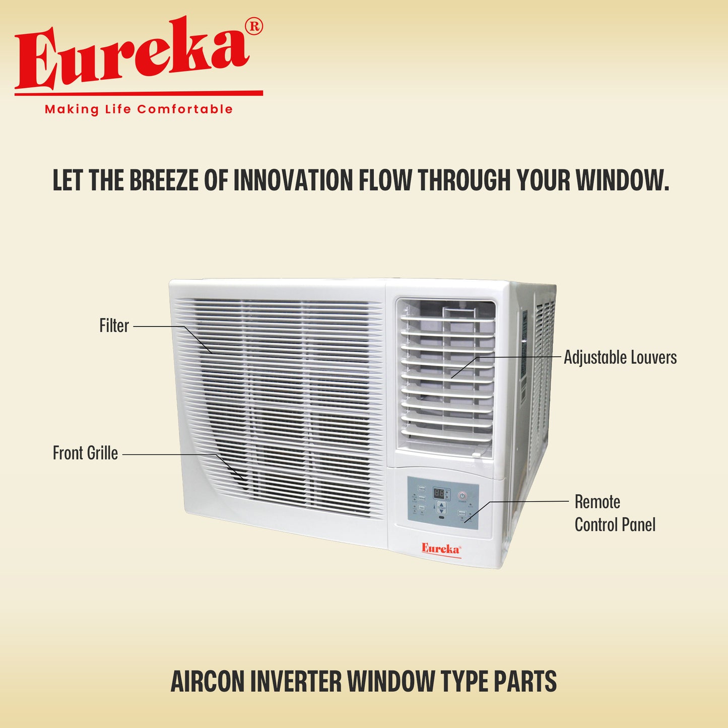 Eureka Inverter Window Air Conditioner 1.5HP EIWA 1.5HP