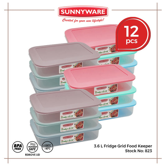 12pcs 3.6 L Fridge Grid Food Keeper [Sunnyware 823] | Plasticware | Kitchenware | Storage | BPA Free