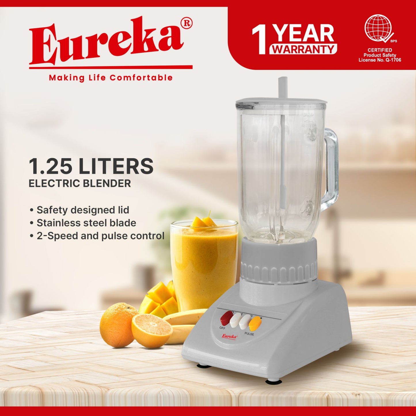 Eureka Electric Blender Stainless Steel Blade EEB 1.25LJ