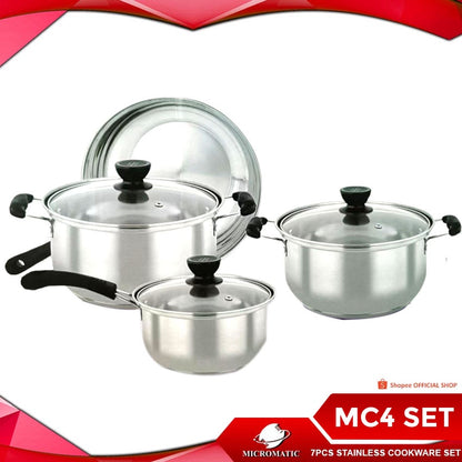 Micromatic MC4 SET High Quality Stainless Steel Cookware 4pcs Set