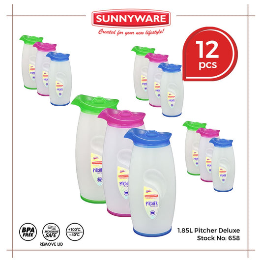 12pcs 1.85 liter Pitcher – Deluxe [Sunnyware 658] | Plasticware | Drinkware | Jug and Pitcher