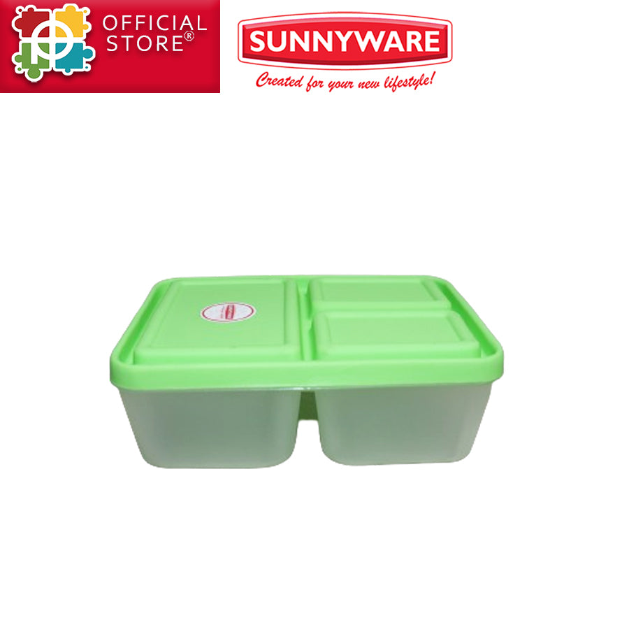 Sunnyware  Lunch Box w/ 3 division-deluxe Stock No.357-A