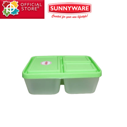 Sunnyware  Lunch Box w/ 3 division-deluxe Stock No.357-A