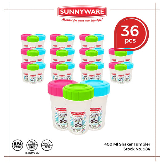 36pcs 400 ml Shaker Tumbler [Sunnyware 984] | Plasticware | Kitchenware | Tumbler | BPA Free