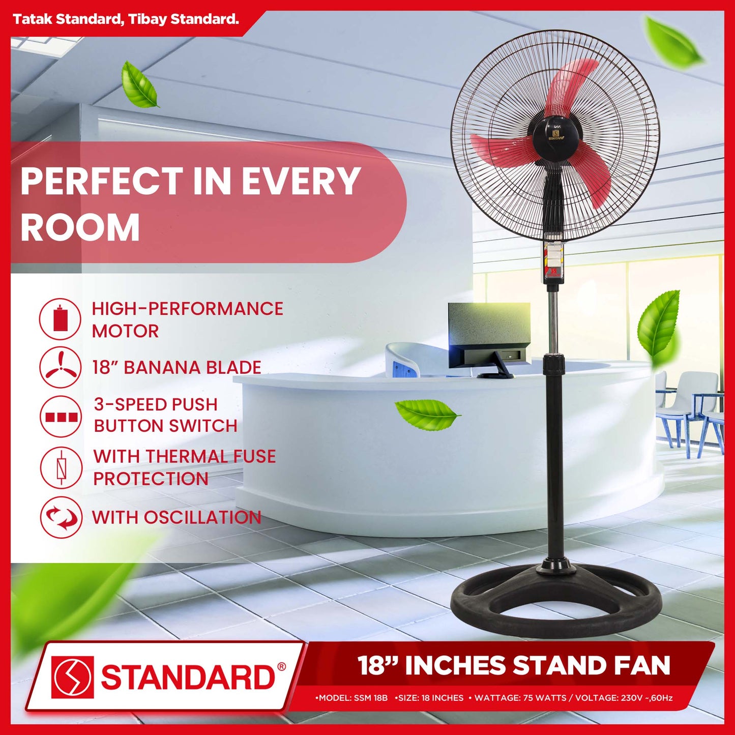 Standard Stand Fan 18" (75W)