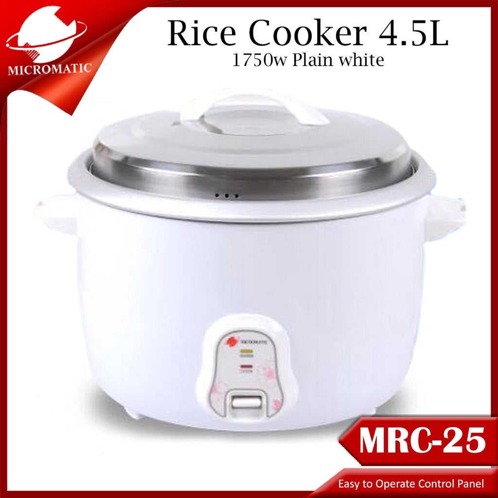 Micromatic MRC-25 4.5Liters Capacity 25 Cups Heavy Duty Rice Cooker