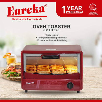 Eureka Electric Oven Toaster With Timer Function 6L & 8L